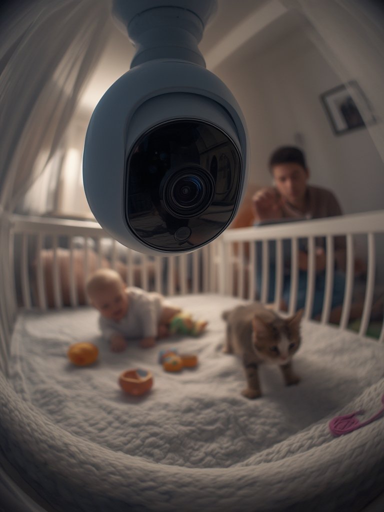 security camera in action