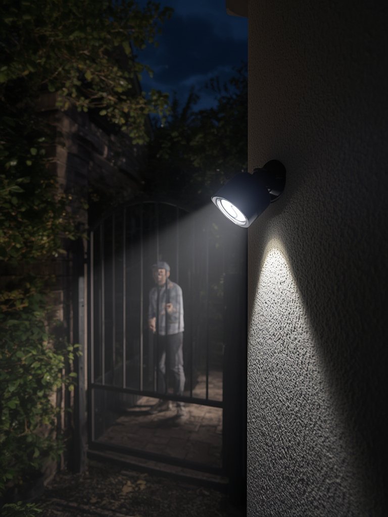 spotlight camera in action