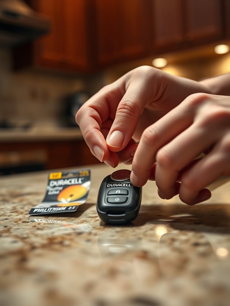 Duracell 2016 3V Lithium Coin Batteries 2 Count (Pack of 1), CR2016 3 Volt Battery for Key Fob, Car Remote in action